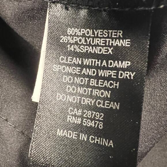 Maison d’Amelie Faux Leather Coated Jogger Pants Black Size M - Picture 9 of 11